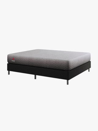 Image may contain Furniture Bench and Bed