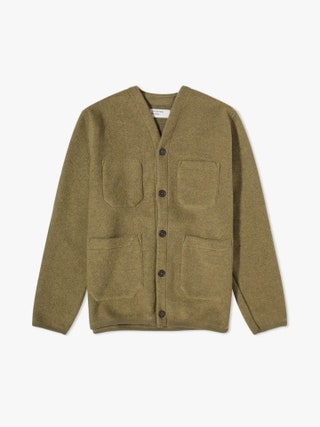 Image may contain Clothing Knitwear Sweater Coat and Jacket