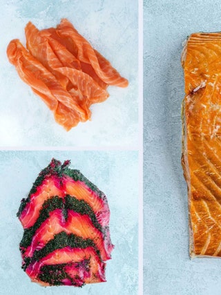 Image may contain Food Seafood Bread and Salmon