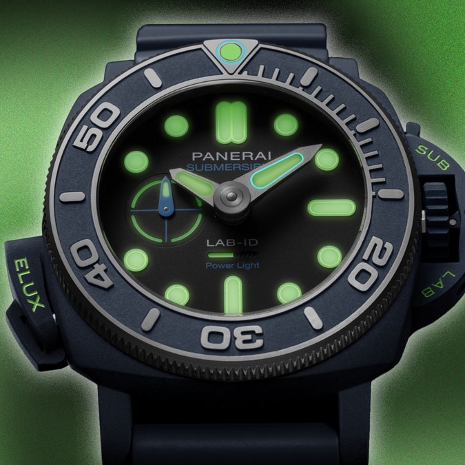 Panerai just dropped this Submersible Elux LAB-ID &#8211; the most luminous of lume watches
