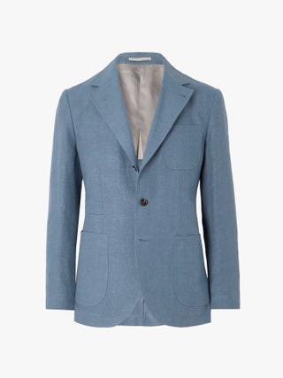 Image may contain Blazer Clothing Coat Jacket Formal Wear and Suit