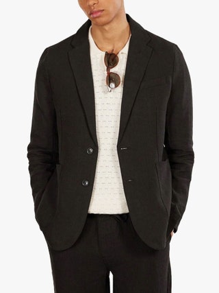 Image may contain Blazer Clothing Coat Jacket Formal Wear and Suit