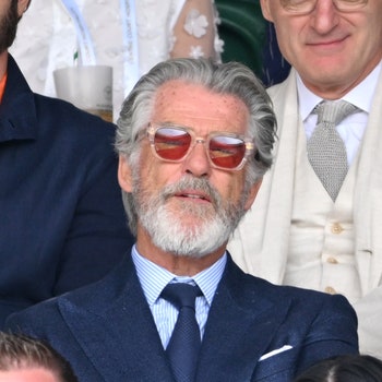 With one sublime suit, Pierce Brosnan won the Wimbledon style final