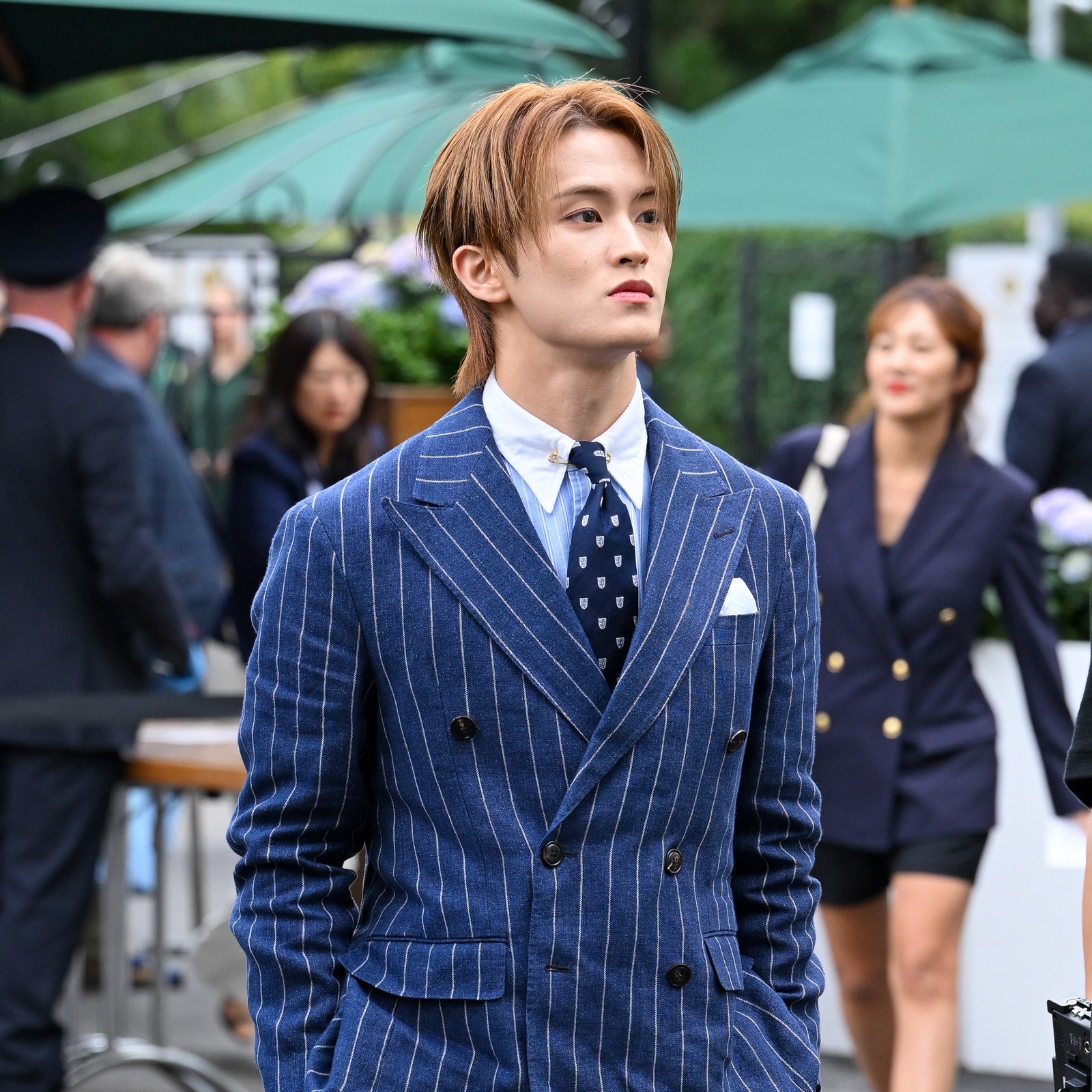 At the Wimbledon final, NCT's Mark became the best-dressed rapper on the planet