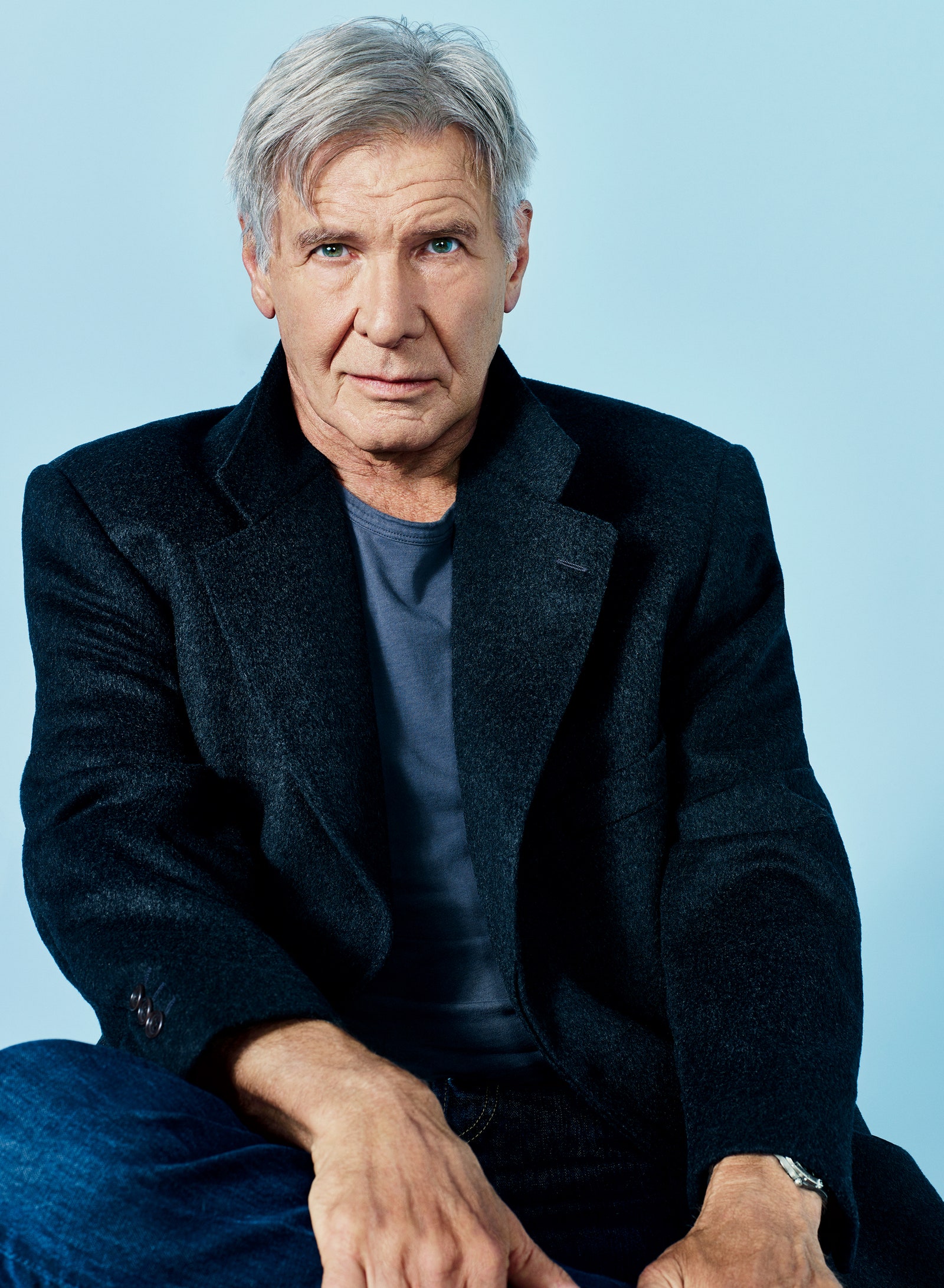 Image may contain Harrison Ford Clothing Apparel Human Person Suit Coat Overcoat Man Jacket and Blazer