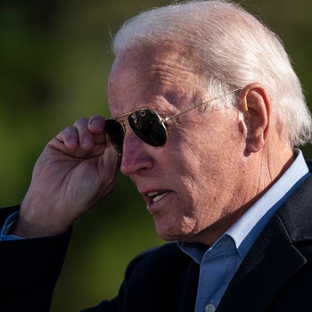 Joe Biden Wore His Ray-Ban Shades Like It Was a Civic Duty