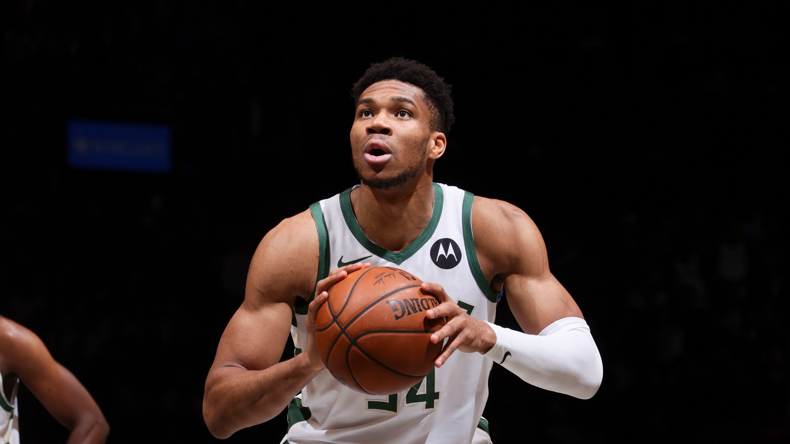 Image may contain Giannis Antetokounmpo Human Person People Sport Sports Team Team Sport and Basketball