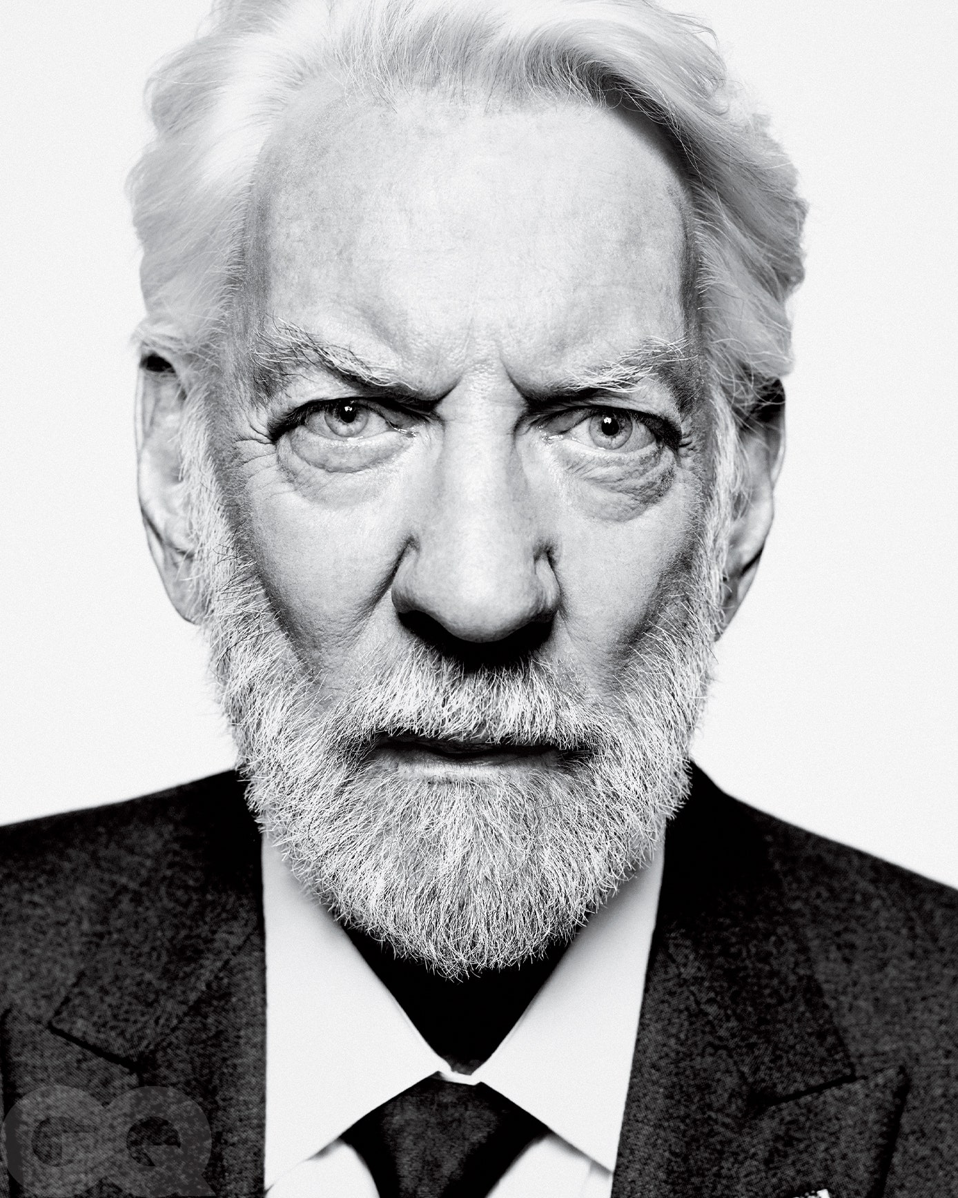 Image may contain Donald Sutherland Face Head Person Photography Portrait Beard Adult Accessories and Formal Wear