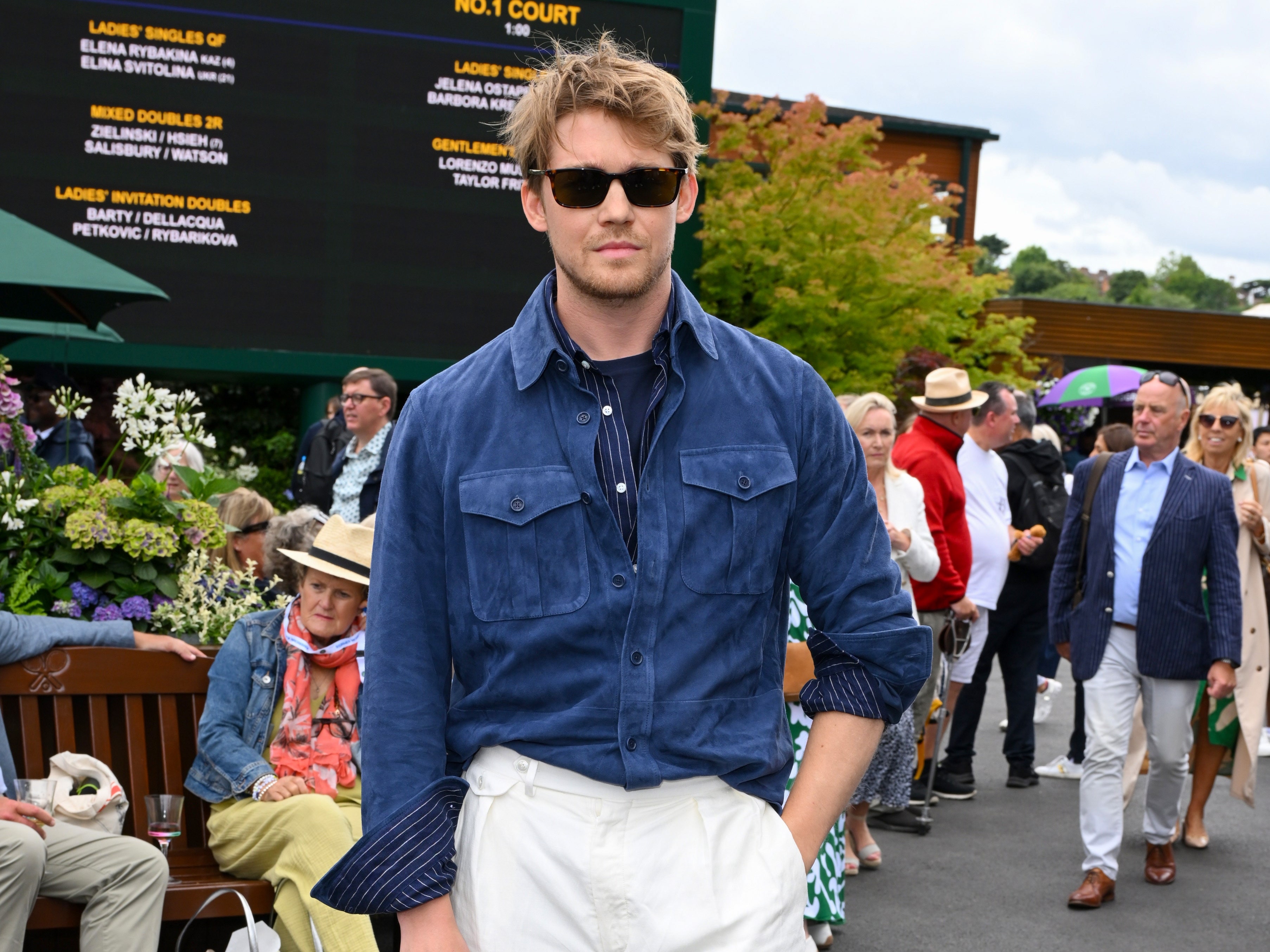 Joe Alwyn Aced Summer Layering in the VIP Seats at Wimbledon