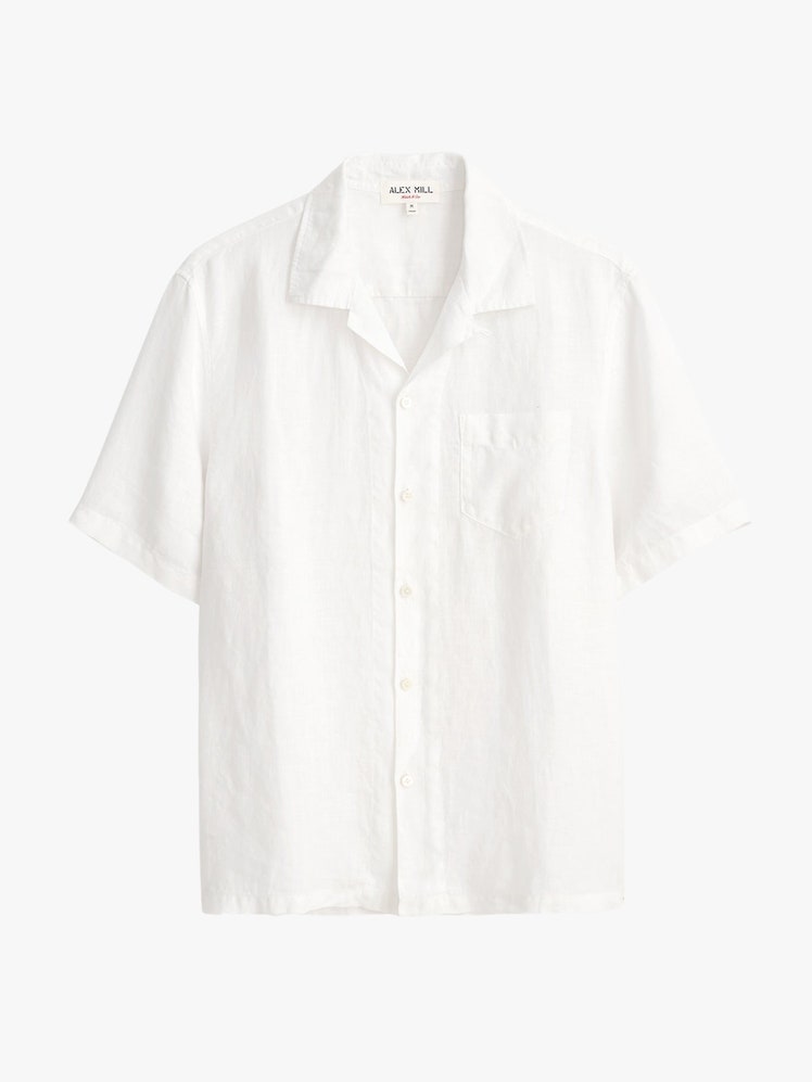 Alex Mill short sleeve shirt in white