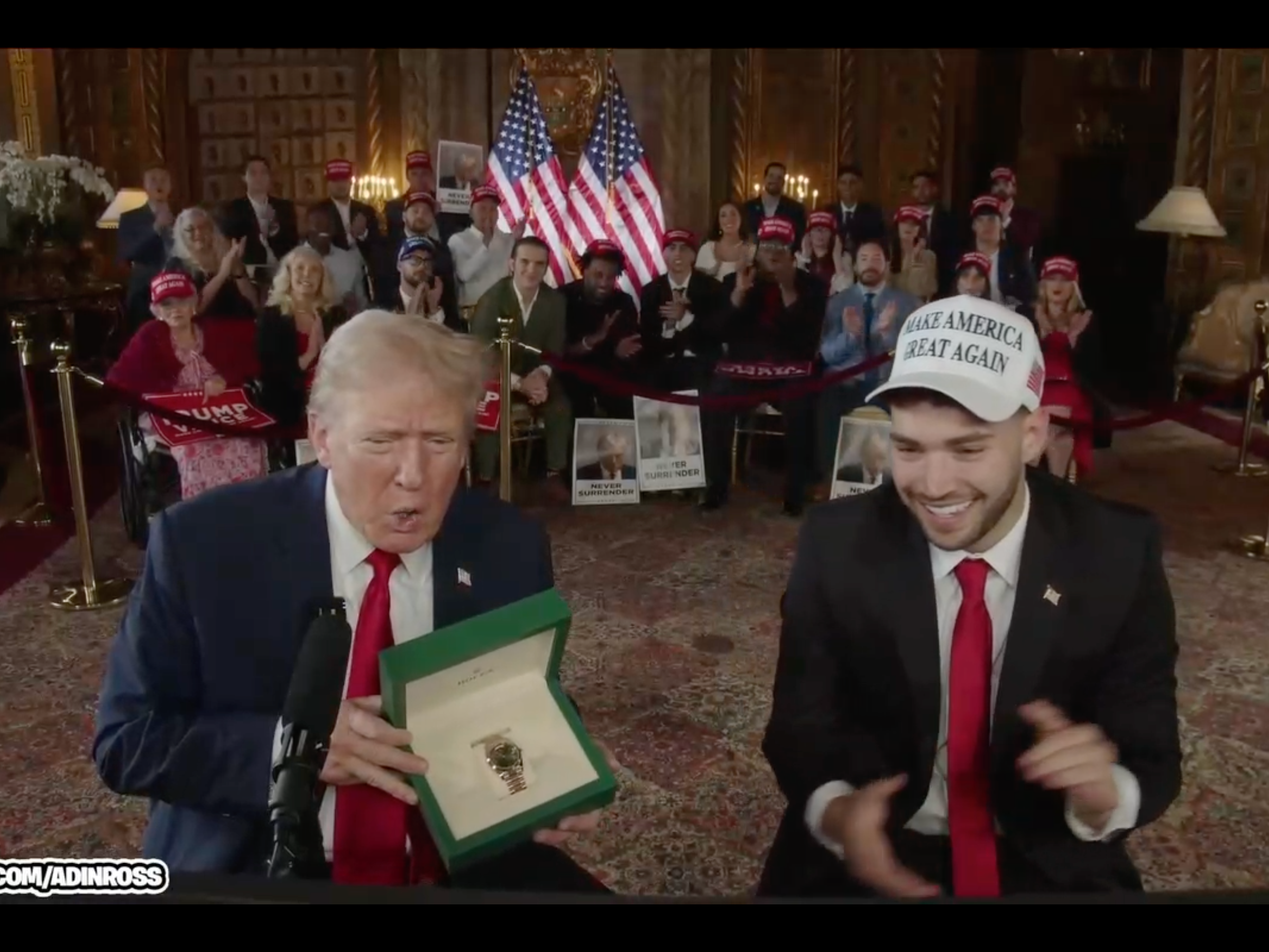 Streamer Adin Ross Just Gave Donald Trump a Special (and Potentially Inappropriate) Rolex