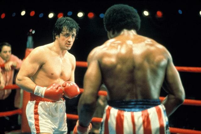 Rocky Directed by John G. Avildsen Shown from left Sylvester Stallone  Carl Weathers