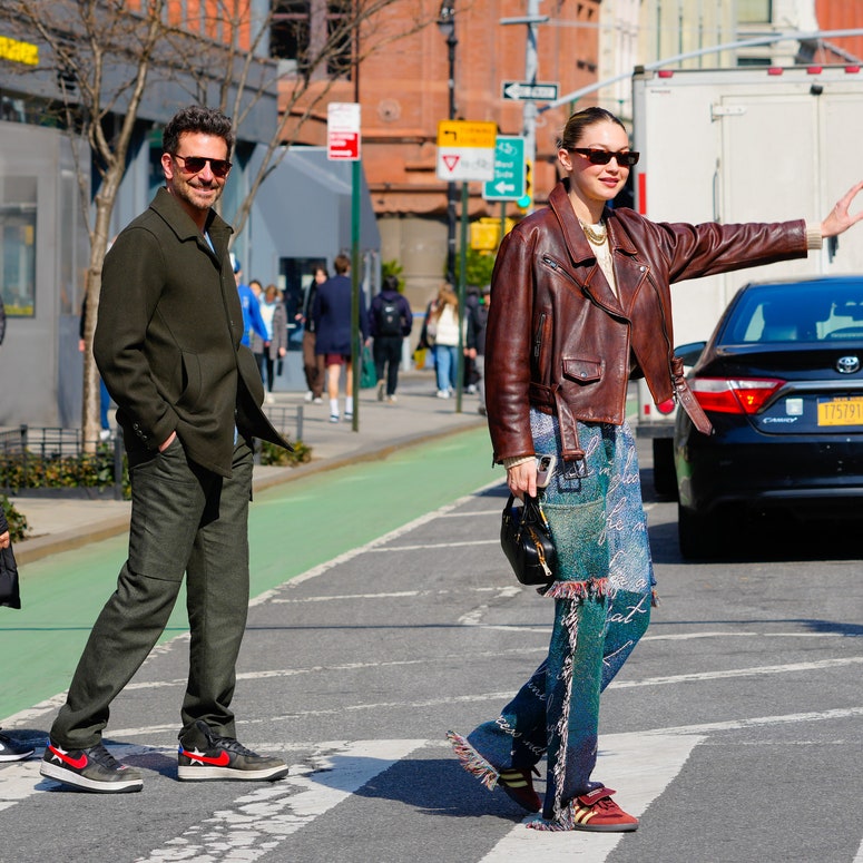 NEW YORK, NEW YORK - FEBRUARY 27: Gigi Hadid and Bradley Cooper are seen on February 27, 2024 in New York City. (Photo by Gotham/GC Images)