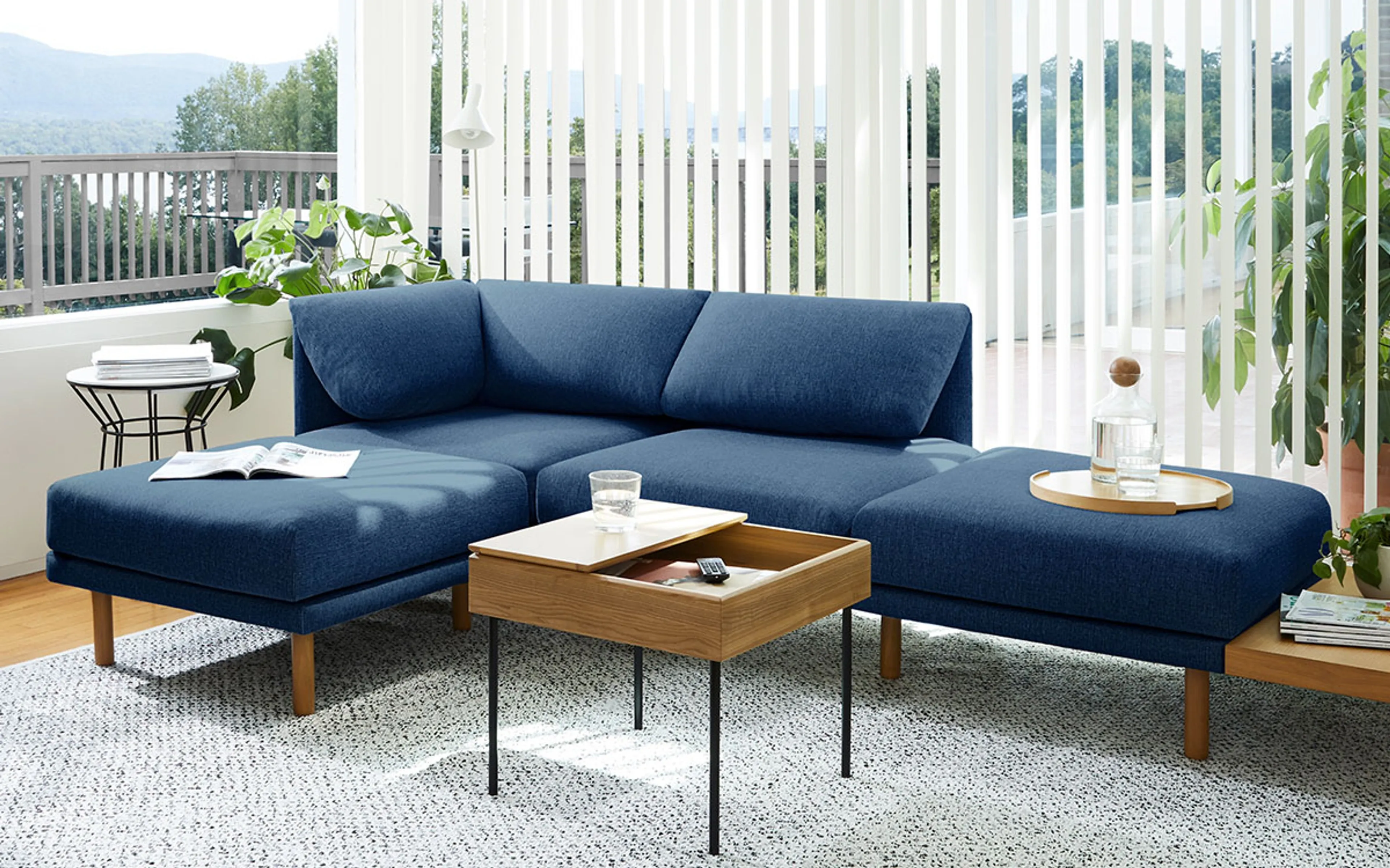 Range 3-Piece Open Sectional Lounger