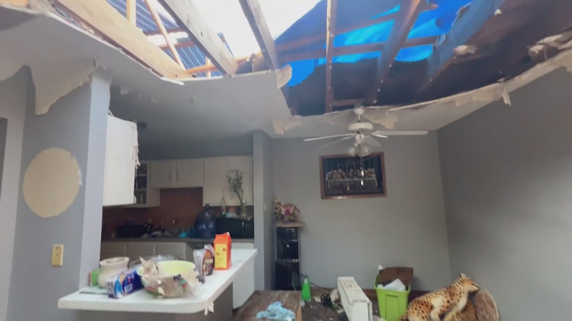 Man staying in apartment that had roof blown off in Houston derecho ...