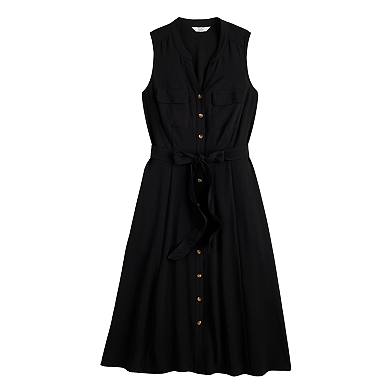 Women's Croft & Barrow® Y-Neck Shirtdress