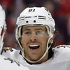 Vegas Golden Knights right wing Jonathan Marchessault (81) warms up before Game 6 of an NHL hockey Stanley Cup first-round playoff series against the Dallas Stars at T-Mobile arena Friday, May 3, 2024.