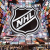 The stage and video screens are seen during the first round of the NHL hockey draft Friday, June 28, 2024, in Las Vegas. 