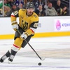 Vegas Golden Knights center Chandler Stephenson (20) skates against the Toronto Maple Leafs during the third period of an NHL hockey game at T-Mobile Arena Thursday, Feb. 22, 2024.