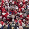 The Florida Panthers celebrate with the NHL hockey Stanley Cup after winning the Final against the Edmonton Oilers in Sunrise, Fla., Monday, June 24, 2024. 


