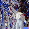 Simone Biles and the U.S. women celebrate as the 2024 team is named at the United States Gymnastics Olympic Trials on Sunday, June 30, 2024, in Minneapolis.