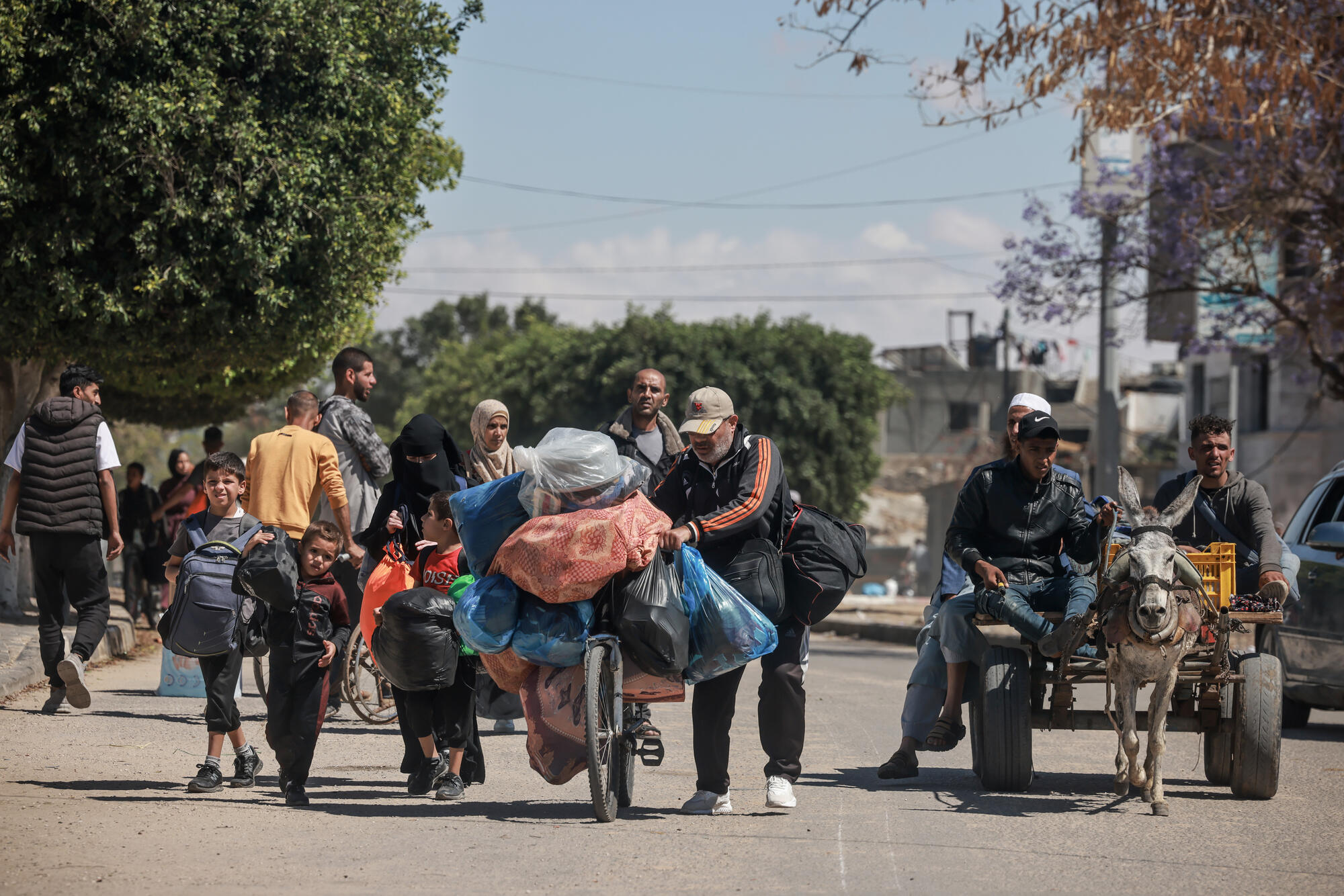 Displaced Palestinians in Rafah