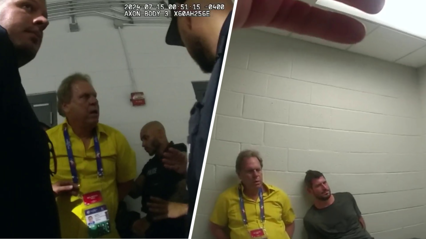 Newly released bodycam video shows the moment the president of the Colombian Football Federation was arrested after chaos erupted at the Copa America final at the Hard Rock Stadium.