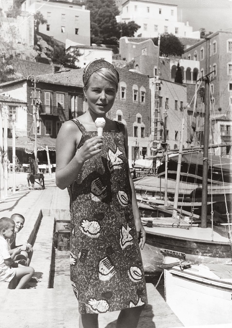 Marianne Ihlen at the port of Hydra Greece in 1962. Ihlen was known to Leonard Cohens fans as that antique figure—the muse.
