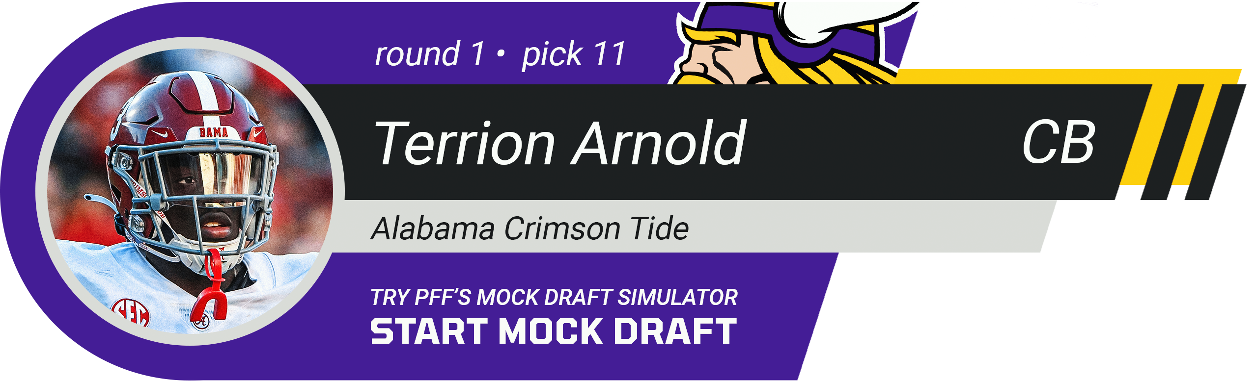 Minnesota Vikings: Terrion Arnold, CB, Alabama