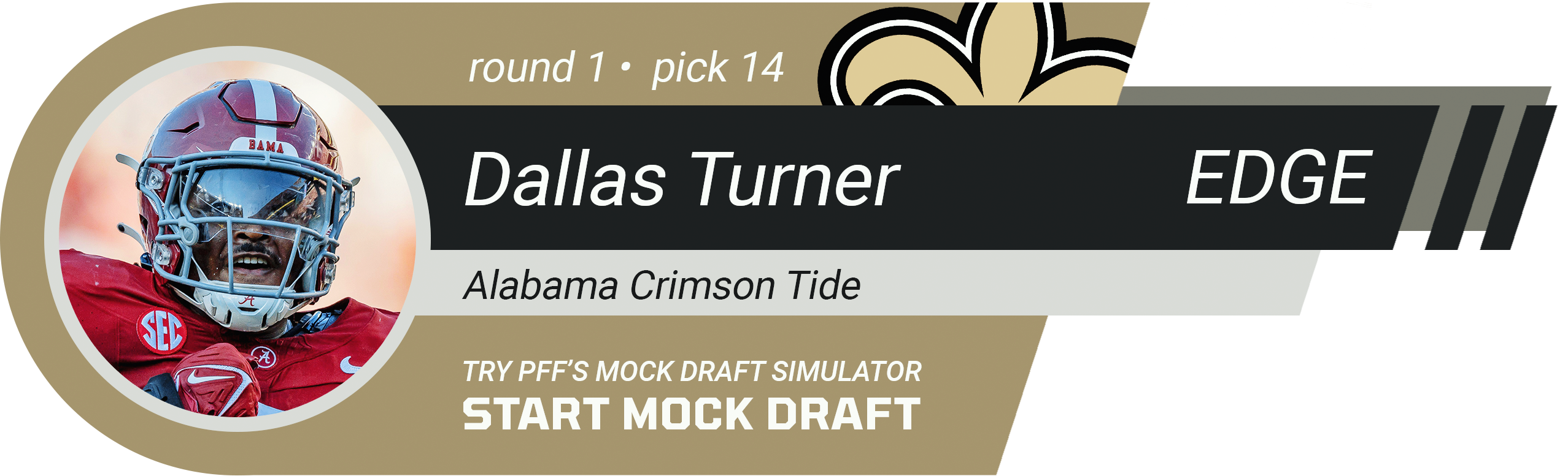 New Orleans Saints: Dallas Turner, EDGE, Alabama