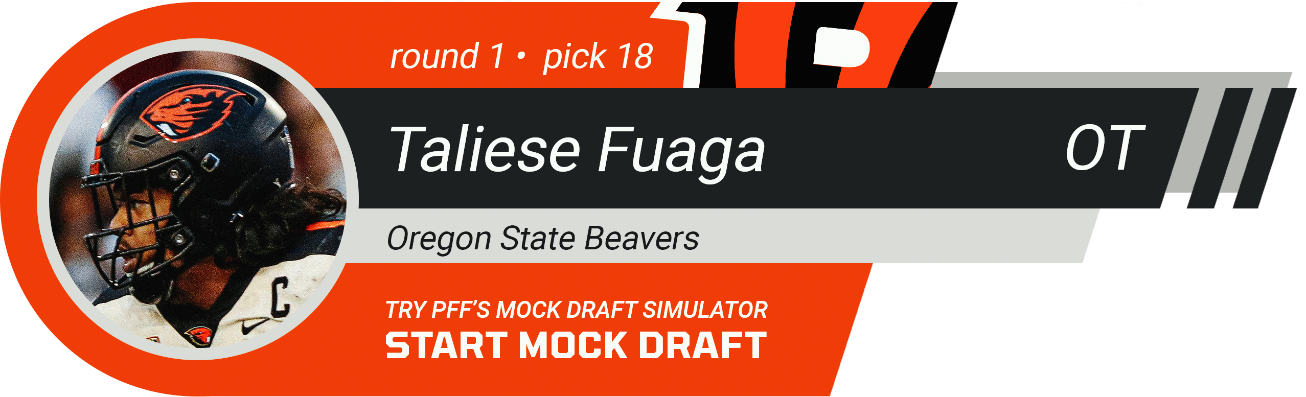 Cincinnati Bengals: Taliese Fuaga, OT, Oregon State