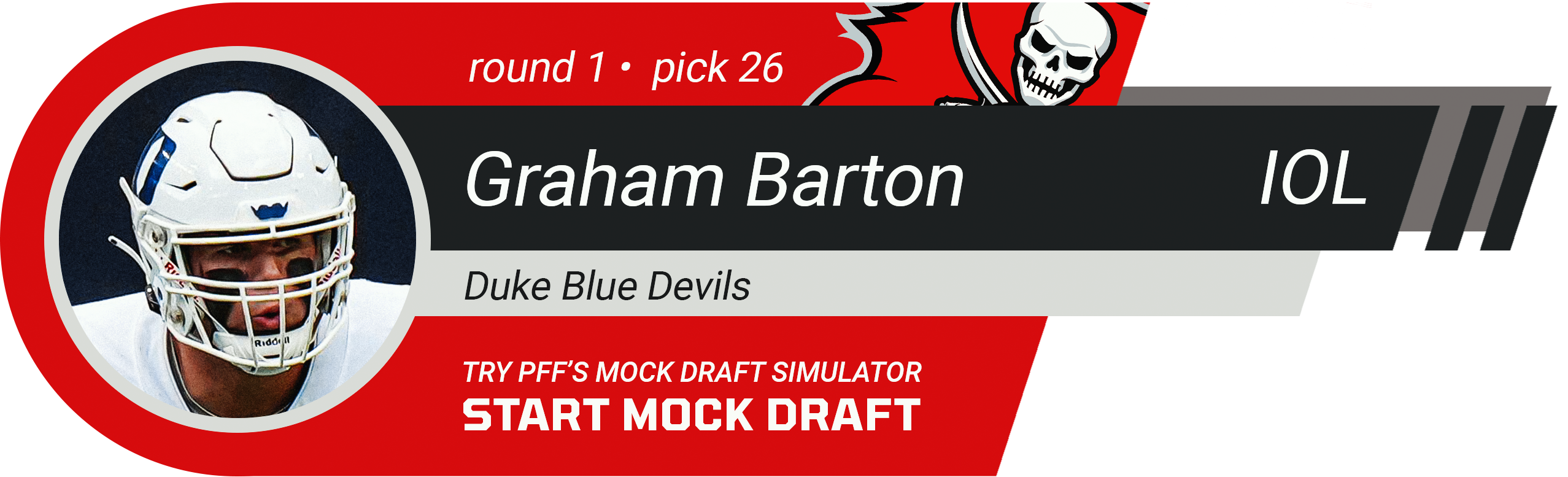 Tampa Bay Buccaneers: Graham Barton, OL, Duke