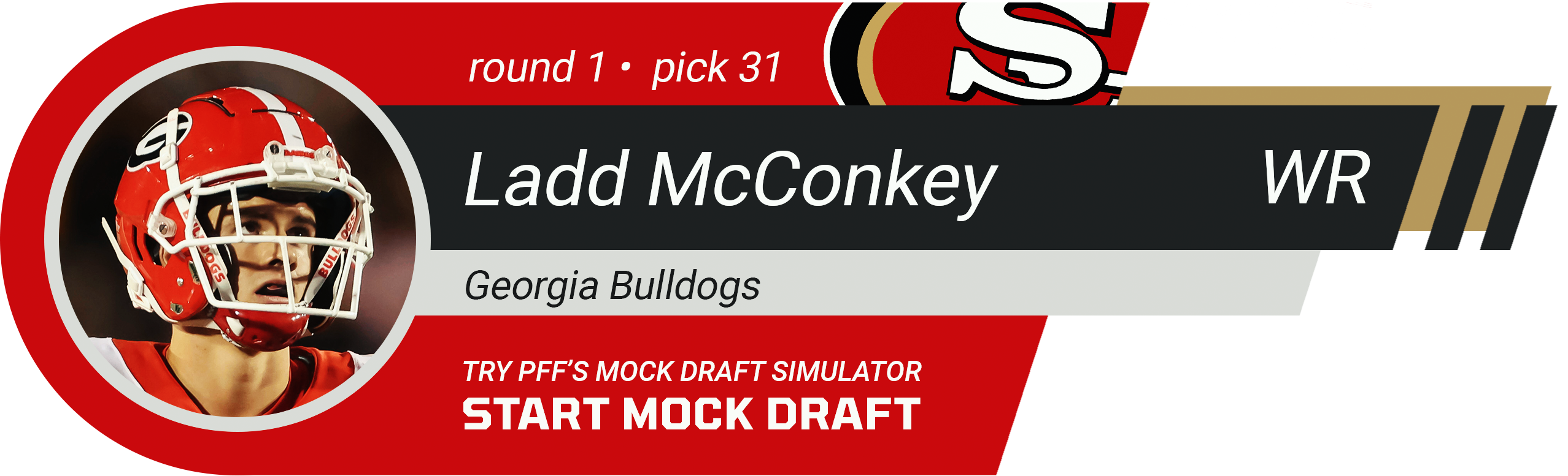 31. San Francisco 49ers: WR Ladd McConkey, Georgia