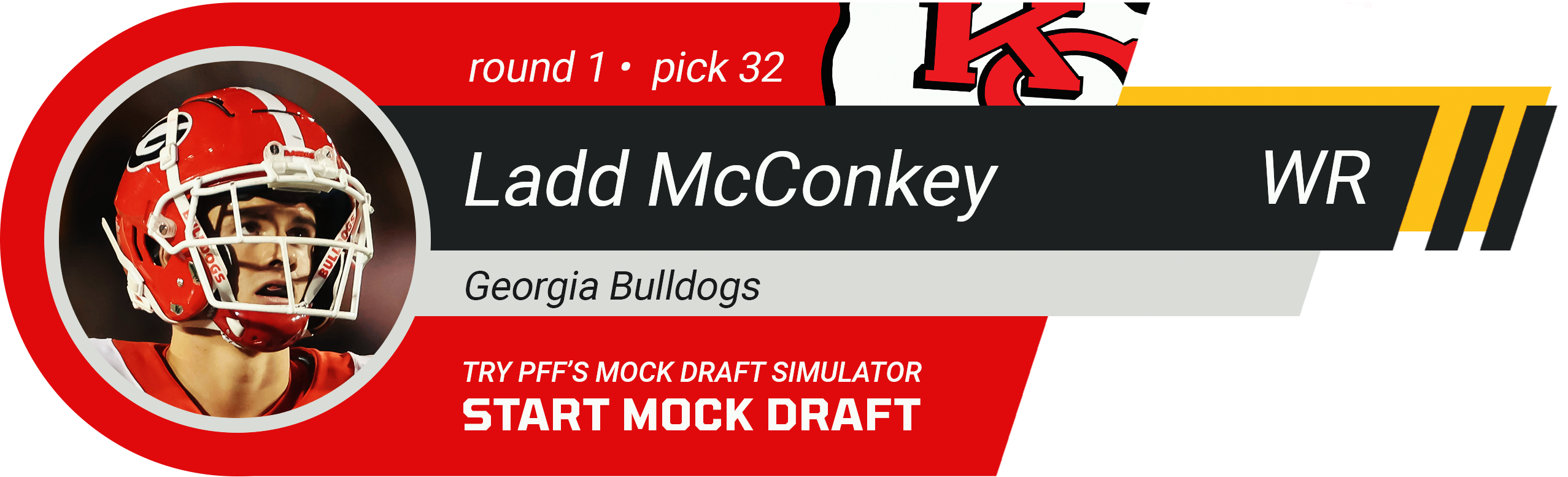 Kansas City Chiefs: Ladd McConkey, WR, Georgia