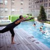 w philadelphia hotel wet deck pool yoga class