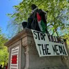 UPenn encampment statue