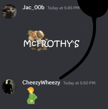 a screenshot of mcfrothy 's shows a pregnant woman and a cat