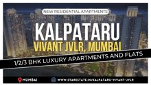 an ad for kalpataru vivant jvlr in mumbai