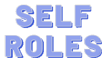 a blue sign that says self roles in white letters