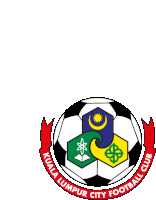 a logo for kuala lumpur city football club with a soccer ball