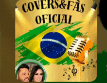 a poster for covers & fas official with a microphone