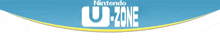 a blue and yellow nintendo u zone logo