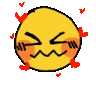 a pixel art of a yellow smiley face with blood coming out of it 's eyes .