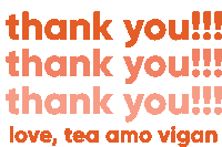 a sign that says thank you love tea amo vigan on it