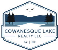 a logo for cowanesque lake realty llc in new york