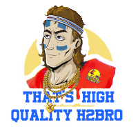 a cartoon of a football player with the words that 's high quality h2bro on it