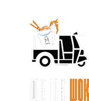 a logo for tok tok wok shows a truck carrying noodles