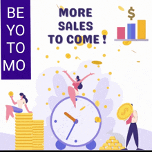 a poster that says be yo to mo with a clock