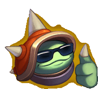 a cartoon character wearing sunglasses and a helmet giving a thumbs up