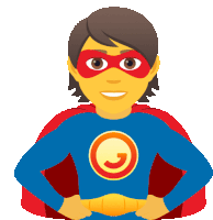 a man wearing a superhero costume with a yellow circle on his chest